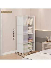 1pc Dust-Proof Convenient Wardrobe, Home Bedroom Storage Cabinet Set, Simple Storage Cabinet, Rental House Small Clothes Closet Rack - Multicolor - View 7