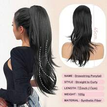 Clips para el cabello con pinza de mandíbula relajada y rizada en capas, accesorios para el cabello de invierno y vacaciones para mujer, pieza de cabello postizo con rizo natural y alta temperatura para coleta, pinza de cabello casual de Halloween, moda, accesorios para el cabello de niña, viaje, cumpleaños - Multicolor - Ver 5