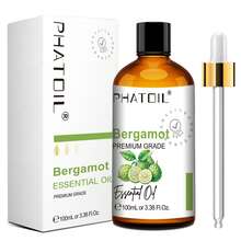 100毫升精油，PHATOIL 高级精油，适用于护肤、香薰机、加湿器、按摩、DIY蜡烛、芳香疗法按摩浴，香草、尤加利、薄荷、依兰、佛手柑、茶树，3.38液体盎司 - 多樣化香型 - 查看 11