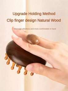 1/2pcs Natural Smooth Sandalwood Hair Comb - 28/7 Teeth Anti-Hair Loss Scalp Massage Brush, Ergonomic Handle Suitable For All Hair Types, Deep Stimulation And Hair Care - A - View 5