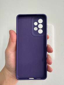 1pc Compatible With Apple-Shaped Purple Ultra-Thin, Fashion, Straight Edged Phone Case Designed For Camera Protection, Featuring Soft Microfiber Interior And Shock Absorption, Compatible With Various Models Of, Compatible With Redmi, Compatible With OnePlus, Compatible With Realme, Compatible With Honor, Compatible With Vivo From 6 To 17 Waterproof Anti-Fall Scratch Resistant,International Version, Not The Domestic Version - Apple Purple - View 5