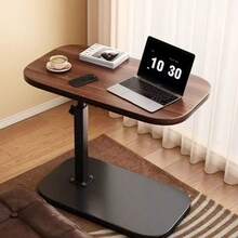 Adjustable Bedside Table, Slouchy Bedside Cabinet, Bedroom Nightstand, Desk, Mobile Office Computer Desk - Multicolor - View 1