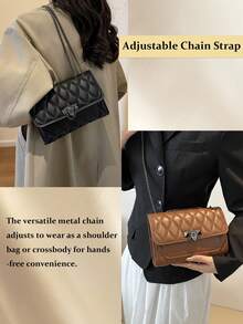 New Stylish Simple Plaid Patchwork Handbag Tote Shoulder Crossbody Bag For Women,Fall Winter Crossbody Bag Small Vintage Plaid Pattern Purse With Top Handle & Adjustable Strap, Mini Phone Bag For Essentials, Black And Brown Tartan Handbag,[US Local Warehouse] Secret Santa Gifts For Women,Travel Essentials,School Supplies,The Best Gift Choice, Birthday Gift, Valentine's Day - 彩色 - 查看 5