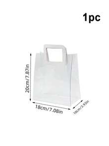 10 piezas, Bolsa de regalo transparente con asa para boda, bolsa de regalo de PVC transparente con asa resistente, adecuada para fiesta nupcial, fiesta de ducha, boda, compromiso, fiesta de inauguración de la casa, fiesta de graduación, fiesta de cumpleaños, Día de San Valentín, bolsa de regalo - A - Ver 12