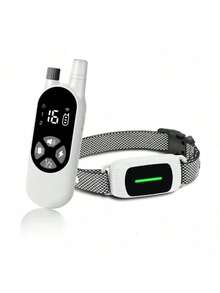 IPX7 Waterproof Dog Training Collar, Remote Control Dog Trainer With Beep, Vibration, Shock - Long Range, Rechargeable And Durable Nylon Material - White - View 2