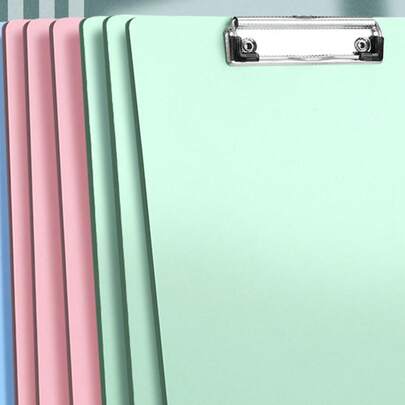 1pc/4pcs A4 Writing Notebook, File Folder Clip, Student Exam Notebook, Writing Notebook Clip, Office Supplies, Student Notebook, Book Clip, Vertical Board, Conference Folder, Exam Paper Clip