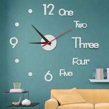 16"/36"/47" Modern Design Large Wall Clock 3D/2D DIY Quartz Clock Fashion Watch Acrylic Mirror Sticker Home Decor Living Room Office Decoration Gift - Multicolor - View 11