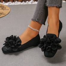 XfxfA Women's Striped/Pointed Toe Flat Shoes, Suitable For Shopping/Casual Daily/Commute/Vacation Wear - Black - View 14