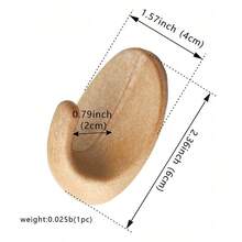 1pc Plastic Wood-Grain Adhesive Hook, No Drilling Required, Waterproof & Oil-Resistant, Suitable For Kitchen, Bathroom, Small Tool - Brown - View 9