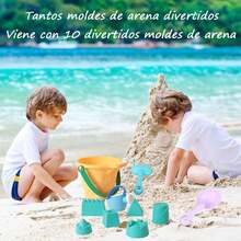 10 Piezas de Juguetes de Playa para niños, Juguetes de de Playa con Bolsa de Malla, Cubo de Playa y Pala para Que los niños jueguen en la Playa al Aire Libre - 10 piezas - Ver 1