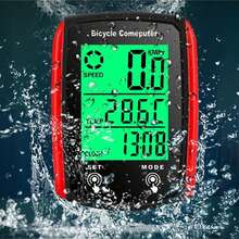 Medidor de código con para bicicleta con pantallaáctil, velocímetro, odómetro, medidor de código, medidor de código con luminoso, odómetro 7AT9 - Rojo - Ver 11