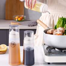 挤压式油瓶，沙拉酱瓶，不锈钢喷嘴，防滴漏厨房家用，酱油醋调味瓶，番茄沙拉酱醋瓶，芝麻油瓶 - 查看 1