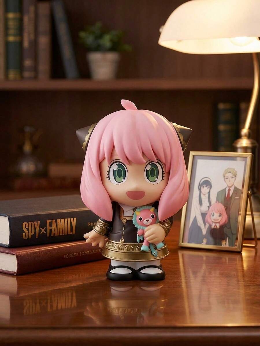 1个 Crunchyroll 官方授权的《间谍过家家》PVC 存钱罐，安雅·福格特造型，桌面收纳盒，家居装饰，可作储蓄罐 - A - 查看 1