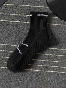 2/5双装女士黑白组合短袜，底部采用减震按摩毛巾材质，高弹力腰带防滑，优质针织面料，四季皆宜，男女通用，时尚运动风短袜，专为运动和篮球训练设计，居家地板袜，节日礼物 - 彩色 - 查看 10