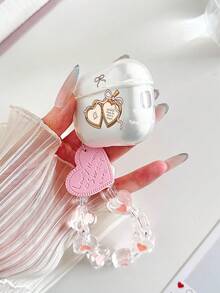 心形彩绘透明时尚蓝牙耳机保护套，兼容 耳机盒、耳机、Pro 3 保护套、Pro（第二代）、3、Pro、1/2、4 保护套 - 彩色 - 查看 3