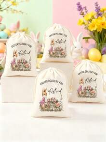 Bolsa de regalo de Pascua personalizada, bolsa de regalo de Pascua con nombre personalizado, bolsa de regalo esencial de Pascua - Multicolor - Ver 6