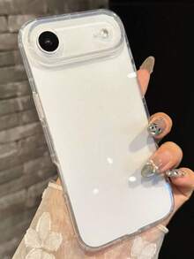 Luxury Clear Translucent Shockproof Armor Case Compatible With IPhone 17Pro Max 17Pro 17 17Air 16Pro Max 16Pro 15Pro Max 15Pro 15 14Pro Max 14Pro 14Plus 13Pro Max 14 13 12 11 Clear Camera Protection Bumper Soft TPU Cover - Clear - View 2