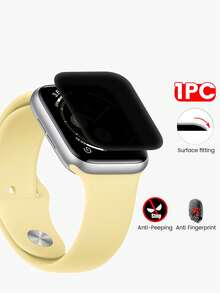 Comfort Fit Watch Privacy Screen Protector Composite PMMA 1pc Privacy Screen Protector Film For Apple Watch 7 6 SE 5 4 38mm 40mm 41mm 42mm 44mm 45mm Anti-Peeping Anti-Scratch Curved Edge For Better Fit Smart Watch Protective Film Spring Gift - Black - View 10