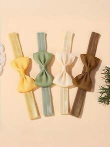 10/20/30pcs Baby Hair Accessories: Multiple Solid Color Soft Decorative Headbands, Holiday Decorative Baby Headbands - Multicolor - View 9