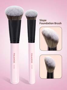 MAANGE 2/4件套专业面部化妆刷套装，包含粉底刷、遮瑕刷、高光刷、轮廓刷、腮红刷、散粉刷、鼻影刷，化妆工具，化妆配件，送朋友的礼物，美妆刷套装，旅行化妆刷套装 - 彩色 - 查看 13