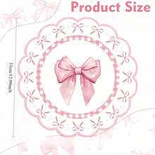 12/24 件装，33 厘米餐垫，一次性餐垫，蝴蝶结图案餐垫，适用于情人节、感恩节、生日派对、婚礼派对、新娘送礼会、晚宴、宴会、餐桌、野餐、咖啡馆和其他场合。 - 查看 4