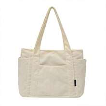 2025新款女士帆布手提包，适合大学生携带书籍上课，也适合通勤和日常休闲使用。这是一款大容量单肩包。 - 彩色 - 查看 14