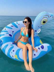 Flotador inflable en forma de flamenco, de piscina de isla de verano, colchoneta flotante de ocio, flotador de piscina, artículos esenciales de playa, flotador de piscina - Multicolor - Ver 1