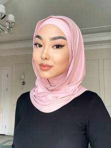 1 chiếc khăn trùm đầu nữ màu trơn kiểu Balaclava, khăn giữ ấm cổ, băng đô co giãn, thoáng khí, thoải mái, co giãn, vành rộng, thấm hút mồ hôi, đa chức năng, khăn thể thao thời trang tối giản, mũ trùm đầu và băng đô đi kèm, thích hợp cho bãi biển, kỳ nghỉ. - Nhiều màu - Xem 3