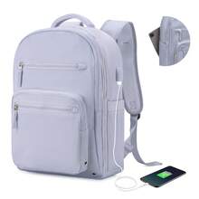 Vacuum Compression Laptop Backpack With USB Port, Fits 14-15.6 Notebook, Water Resistant, Airline Approved, Backpack For School, Work, Outdoor - Multicolor - View 16