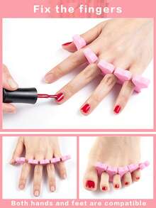 10/50/100pcs Pink Foam Toe Separators, Foot & Hand Care Tools, Manicure Toe Dividers, Nail & Pedicure Tools - Pink - View 7