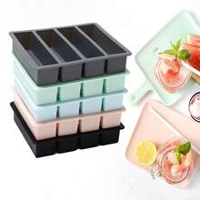 1个4英寸长冰块模具，硅胶大冰块模具托盘，DIY，冰块硅胶模具，趣味硅胶冰球，厨房配件，家居用品，冰格，酒吧配件 - 彩色 - 查看 6