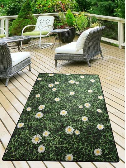 Premium Turkish Made Floral Digital Print Area Rug - Non-Slip Washable Large Flower Pattern Carpet For Living Room Bedroom & Kitchen Rug 80x200 Cm, 80x300 Cm,100x200 Cm, 120x180 Cm