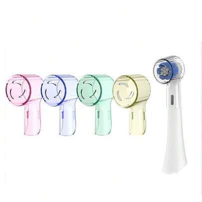 4pcs Brush Head Cover, Plastic Dust Cap For Brush Head, Suitable For IO Extreme Clean & Gentle Care Replacement Brush Heads And IO Series 3, 4, 5, 6, 7, 8, 9 Electric Toothbrushes, Ideal For Travel, Home, And Dormitory Use