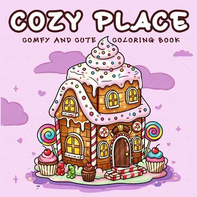 COZY PLAGE COMFY AND CUTE Coloring Book For Adults & Kids, Bold & Easy, Minimalist Large Designs To Help You Relax, Includes Cute Comfortable Patterns (Bold & Easy To Color), Mother's Day Gift, Back To School Supplies
