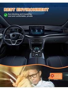 ARISMOTOR 前挡风玻璃遮阳帘，专为 2022-2026 款途胜定制，可折叠，有效阻挡紫外线，保持车内凉爽。 - 車內遮陽板 - 查看 5