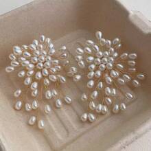 1 Pair Faux Pearl Waterfall Earrings, Suitable For Daily Wear - Multicolor - View 4