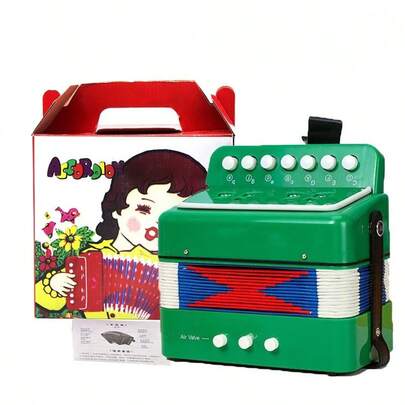 Mini-Akkordeon | 7 Tasten, leicht und tragbar, geeignet für erwachsene Anfänger, eine perfekte Wahl zum Erlernen kleiner Musikinstrumente – das perfekte Geburtstagsgeschenk.