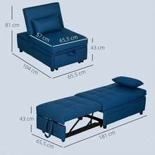 Futon - Blu - Visualizzare 4
