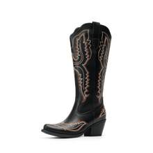 Cowboy Knee High Boots For Women Western Retro Embroidered Cowgirl Boots Fashion Narrow Square Toe Comfortable Vintage Side Zipper Tall Boots For Ladies - 黑色 - 查看 6