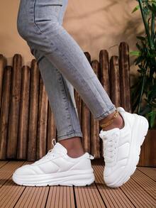 DJSUNNYMIX Women's New Casual Sneakers, Sports Shoes, White Shoes, Running Shoes - White - View 5