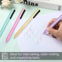 Multicolor Ballpoint Pen 0. Multicolor Pen In One, 4 - In - 1 Colored Pens, 4 Color Retractable Pen In One, Colorful Ink, Ballpoint Pens Planner Journaling, Valentines Day Gifts - Nhiều màu - Xem 5