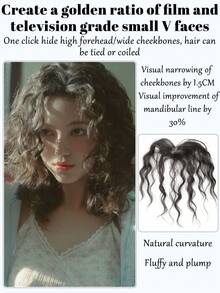 Synthesis Curly Bangs Clips In Breathable Lace Toppers For Women Curl Baby Hair Fringe Thinning Hairpieces Extension - Multicolor - View 4