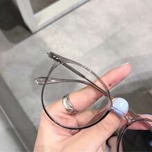 1件装 女士时尚休闲复古学院风圆形铆钉眼镜 - 彩色 - 查看 6