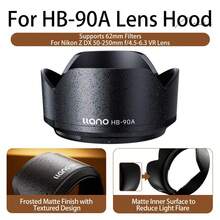 Llano 专业镜头遮光罩，适用于 EW-53/ES-65B/EW-60F、HN-40/HB-90A/HB-101 以及 43mm-62mm 滤镜，反装式设计 - 查看 13