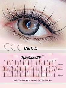 Waloshow 5-16mm, 18-22mm Cartoon Fairy False Eyelashes, 1 Box, Handmade Delicate Pointed Single Lashes, Natural & Realistic, Soft & Lengthening, Suitable For Daily Makeup Or Party Occasions (5-22mm) - D - View 2