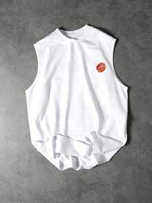 Men's California Summer Vibe Printed Loose Fit Casual Tank Top - White - View 3