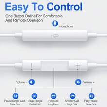 Lightning Connector Wired Earphones, Wired Earbuds Compatible With IPhone, Built-In Remote Control For Music, Call And Volume, Suitable For IPhone 14/13/12/11/XR/XS/X/8/7/SE/Pro/Pro Max - View 3