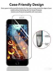 Tempered Glass Screen Protector 3pcs Compatible With Apple Products Scratch-Resistant Fingerprint-Resistant Waterproof Dustproof High-Definition Tempered Glass Screen Protector Compatible With IPhone 7/8/X/XS/XR/11/12/13/14/15/16/16 Plus/16 Pro/16 Pro Max/16e/17/17 Air/17 Pro/17 Pro Max/17/17 Air/17 Pro/17 Pro Max Spring Birthday Gift - Clear - View 2