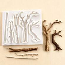 Silicone Mold In Tree Branch Shape, Suitable For Making Epoxy Resin, Gypsum, Clay And Other DIY Crafts, Suitable For Valentine's Day, Spring, Easter And Mother's Day - A - View 3