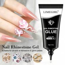 LIMEGIRL 美甲水钻胶水 - 90毫升（1瓶/30克）超强力凝胶胶水，适用于水钻、3D艺术魅力装饰品、闪亮宝石蝴蝶结珠宝、水晶珠子、钻石珍珠等，专业沙龙品质美容礼品，需配合UV灯使用 - G121 - 查看 8